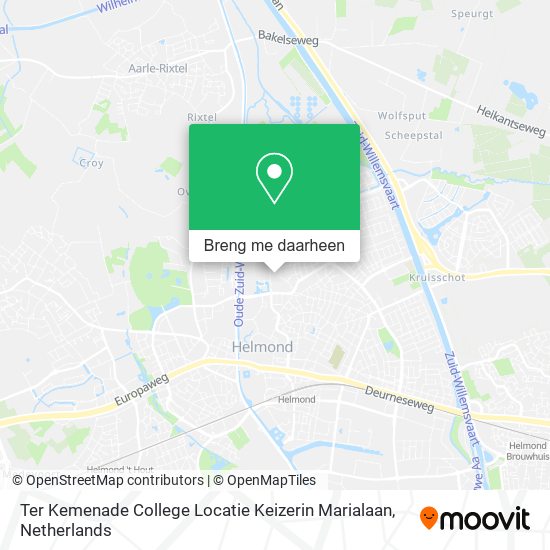 Ter Kemenade College Locatie Keizerin Marialaan kaart