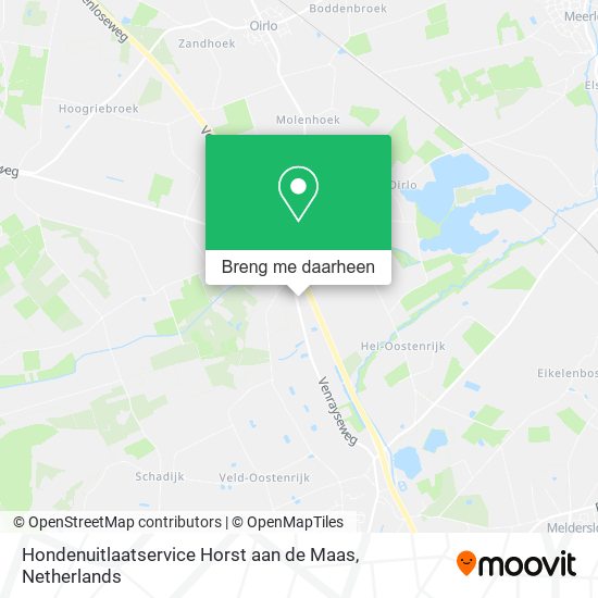 Hondenuitlaatservice Horst aan de Maas kaart