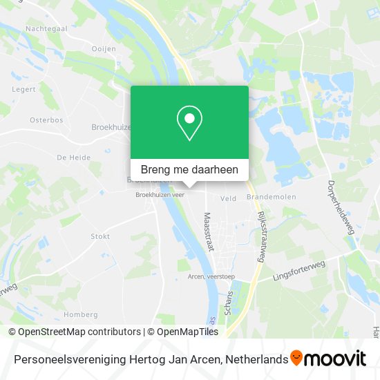 Personeelsvereniging Hertog Jan Arcen kaart