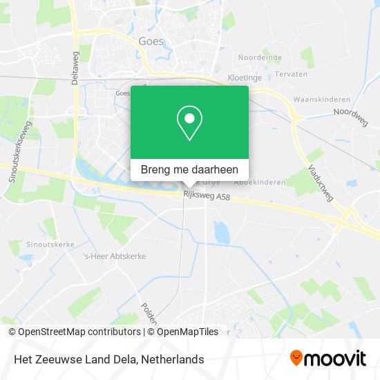 Het Zeeuwse Land Dela kaart
