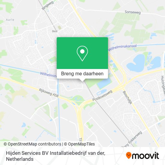 Hijden Services BV Installatiebedrijf van der kaart