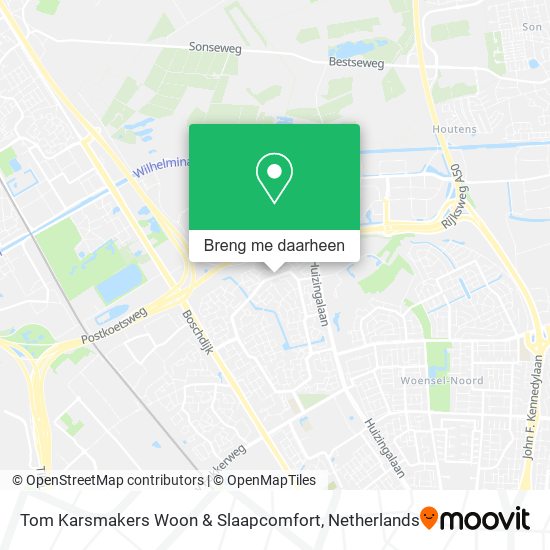 Tom Karsmakers Woon & Slaapcomfort kaart