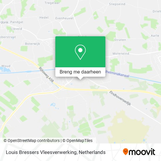Louis Bressers Vleesverwerking kaart