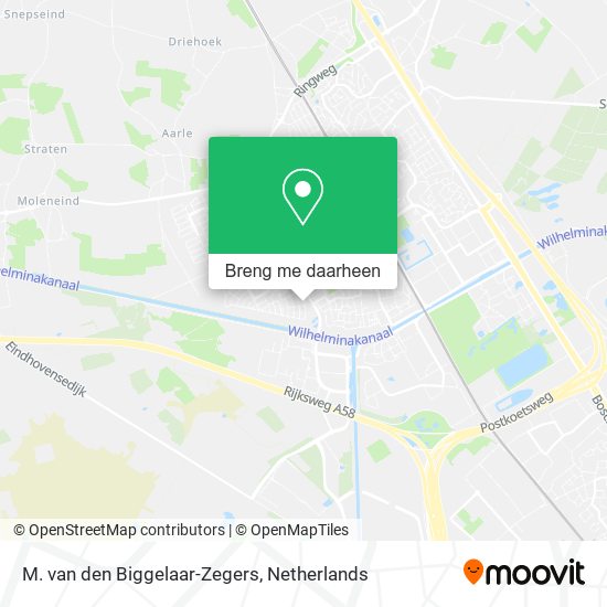 M. van den Biggelaar-Zegers kaart