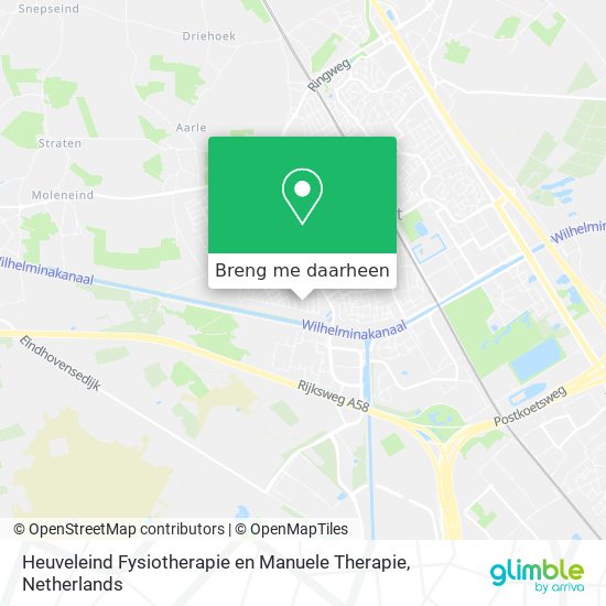 Heuveleind Fysiotherapie en Manuele Therapie kaart