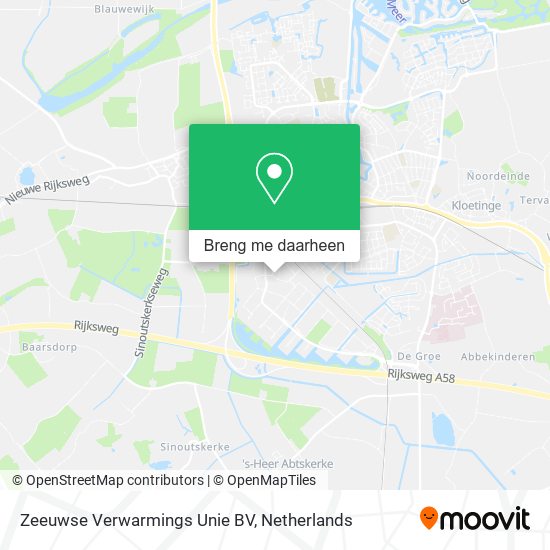 Zeeuwse Verwarmings Unie BV kaart