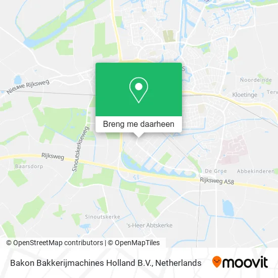 Bakon Bakkerijmachines Holland B.V. kaart
