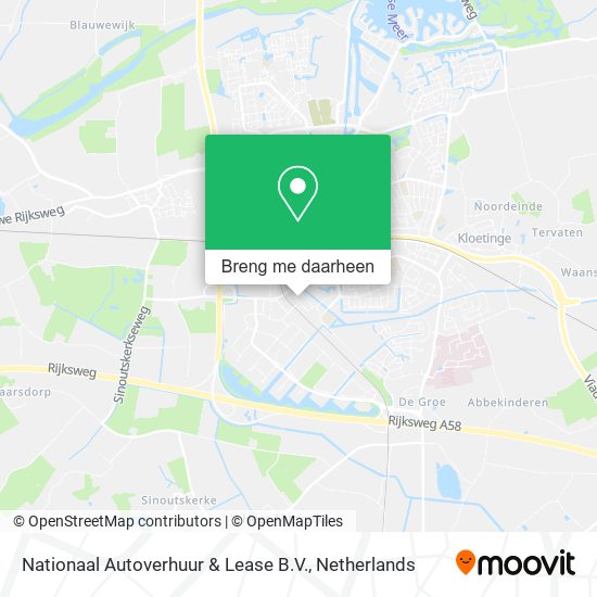 Nationaal Autoverhuur & Lease B.V. kaart