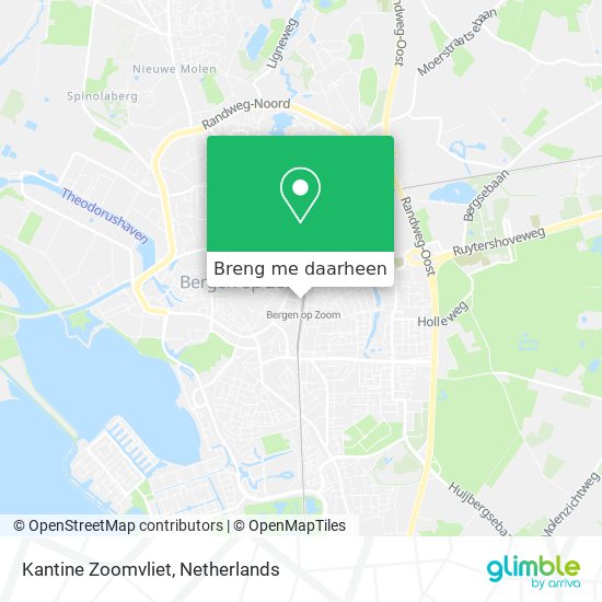 Kantine Zoomvliet kaart