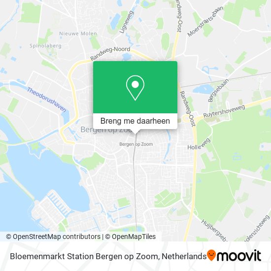 Bloemenmarkt Station Bergen op Zoom kaart