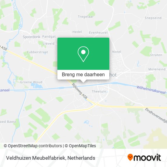 Veldhuizen Meubelfabriek kaart