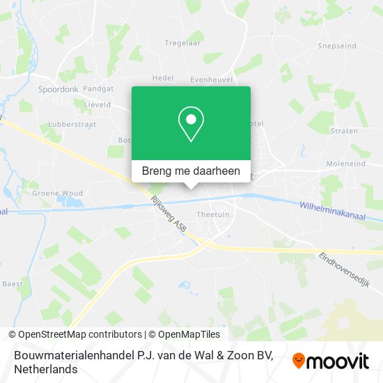 Bouwmaterialenhandel P.J. van de Wal & Zoon BV kaart