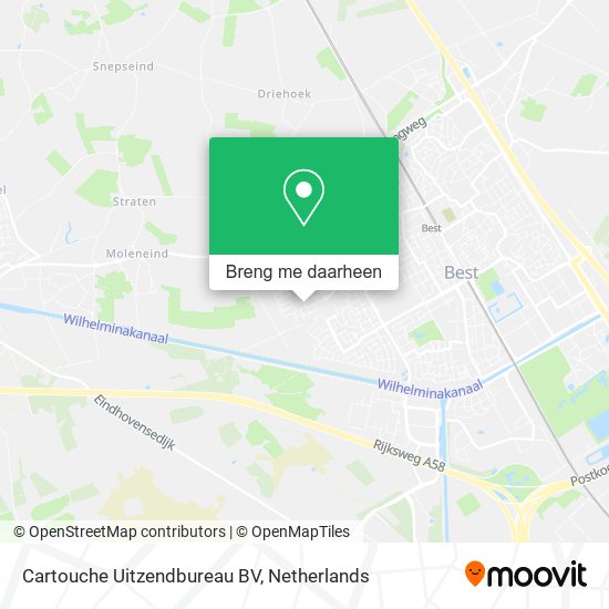 Cartouche Uitzendbureau BV kaart