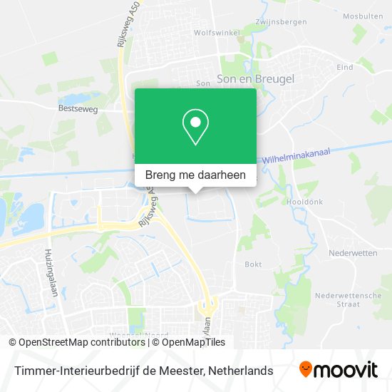 Timmer-Interieurbedrijf de Meester kaart