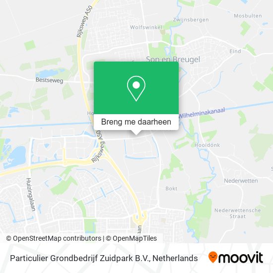 Particulier Grondbedrijf Zuidpark B.V. kaart