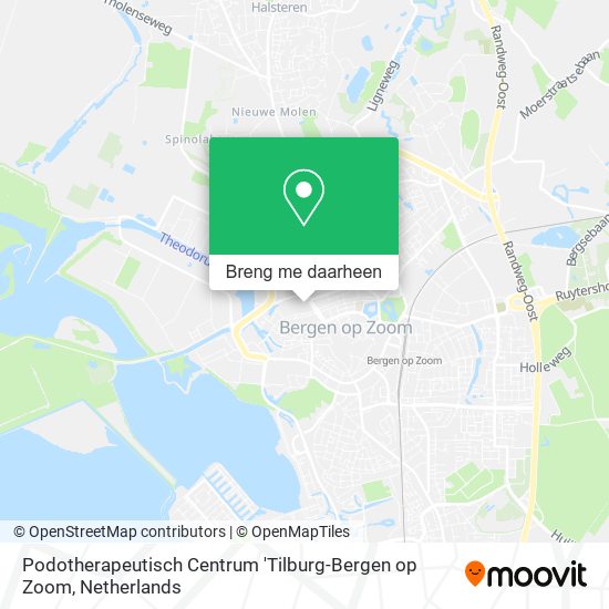 Podotherapeutisch Centrum 'Tilburg-Bergen op Zoom kaart