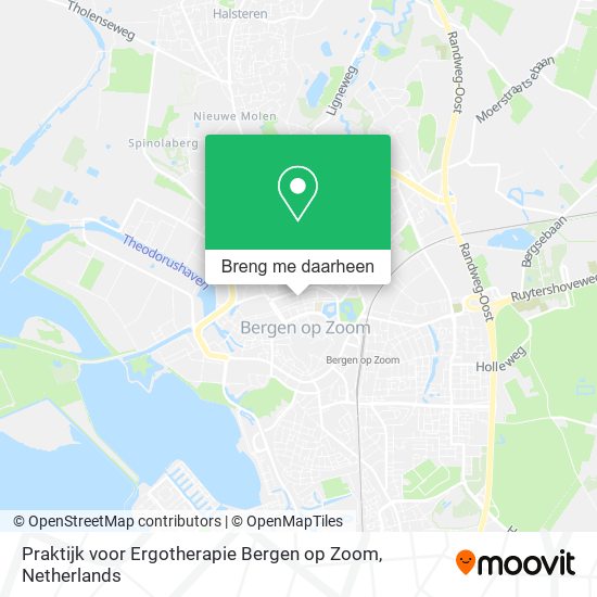 Praktijk voor Ergotherapie Bergen op Zoom kaart