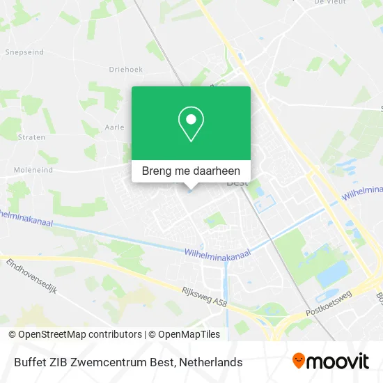 Buffet ZIB Zwemcentrum Best kaart