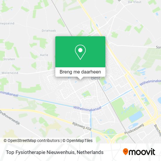 Top Fysiotherapie Nieuwenhuis kaart