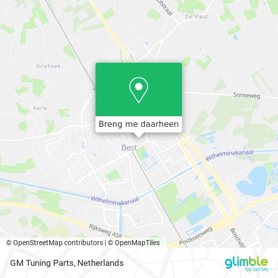 GM Tuning Parts kaart