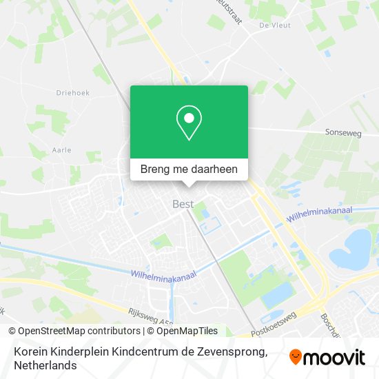 Korein Kinderplein Kindcentrum de Zevensprong kaart