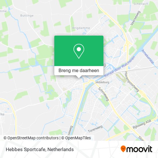 Hebbes Sportcafe kaart