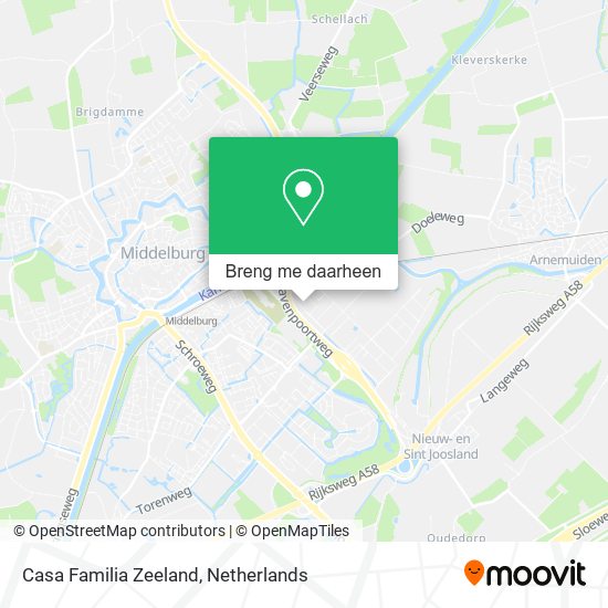 Casa Familia Zeeland kaart
