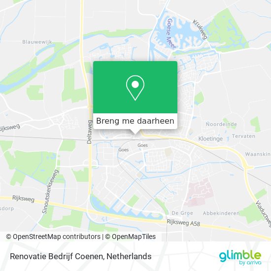 Renovatie Bedrijf Coenen kaart
