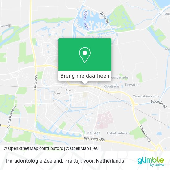 Paradontologie Zeeland, Praktijk voor kaart