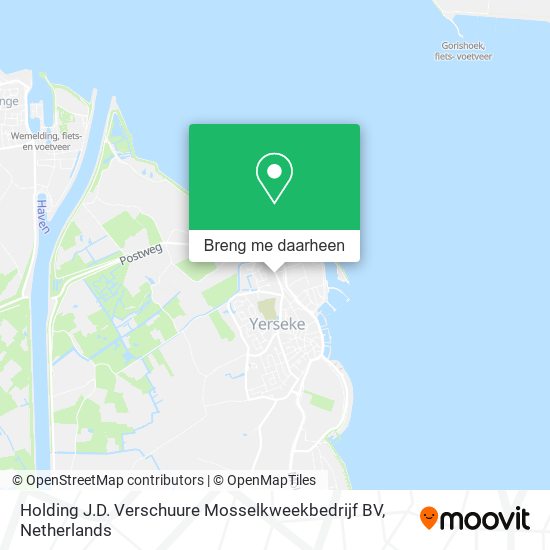 Holding J.D. Verschuure Mosselkweekbedrijf BV kaart