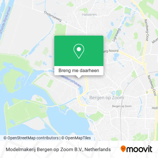 Modelmakerij Bergen op Zoom B.V. kaart