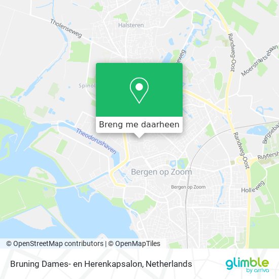 Bruning Dames- en Herenkapsalon kaart