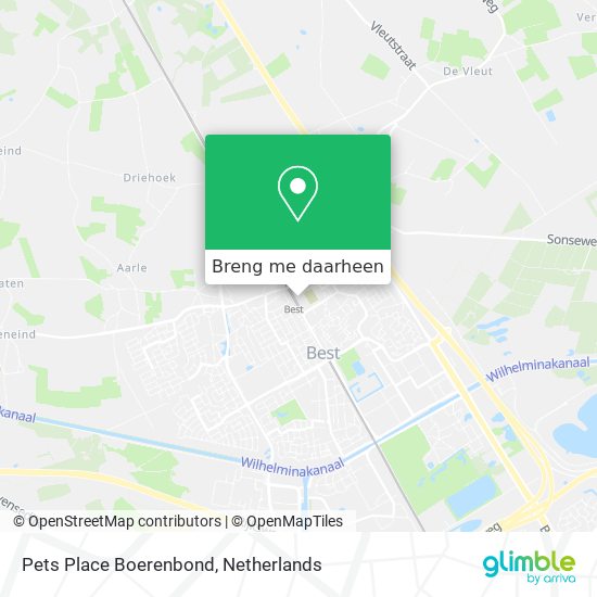 Pets Place Boerenbond kaart