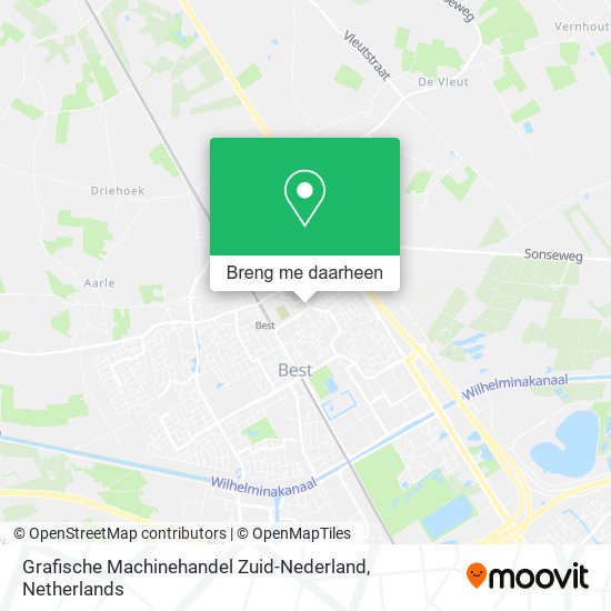 Grafische Machinehandel Zuid-Nederland kaart