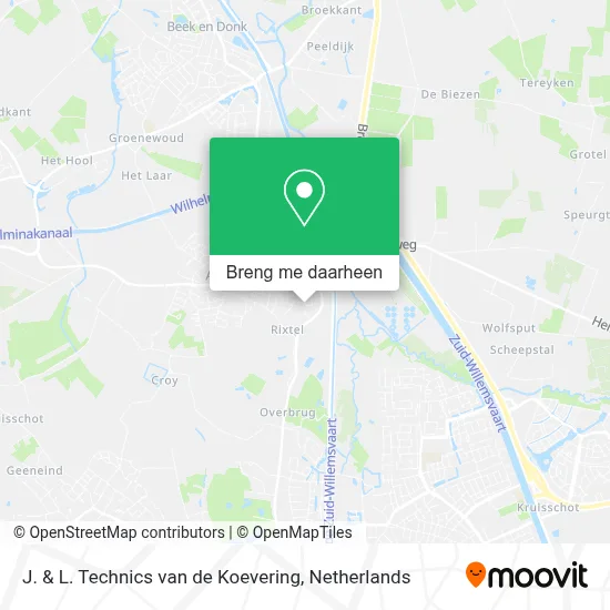 J. & L. Technics van de Koevering kaart
