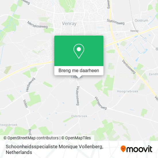 Schoonheidsspecialiste Monique Vollenberg kaart