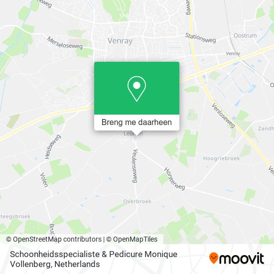 Schoonheidsspecialiste & Pedicure Monique Vollenberg kaart