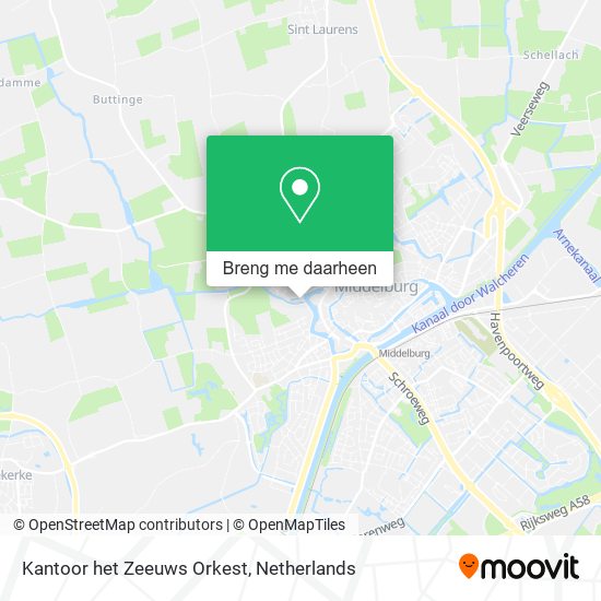 Kantoor het Zeeuws Orkest kaart