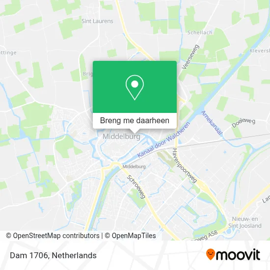 Dam 1706 kaart