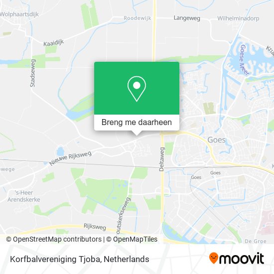 Korfbalvereniging Tjoba kaart