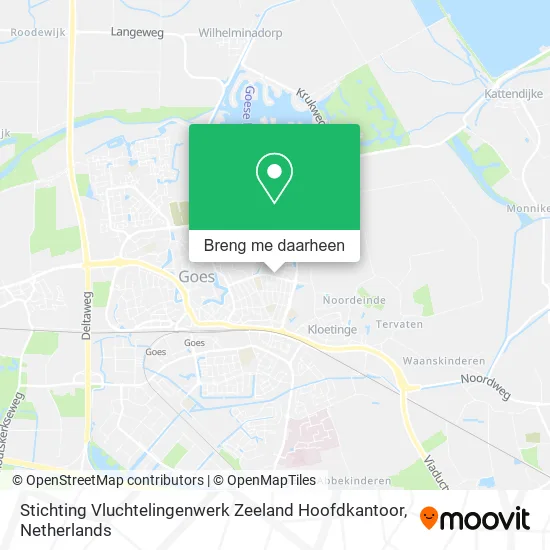 Stichting Vluchtelingenwerk Zeeland Hoofdkantoor kaart