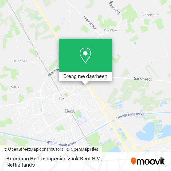 Boonman Beddenspeciaalzaak Best B.V. kaart