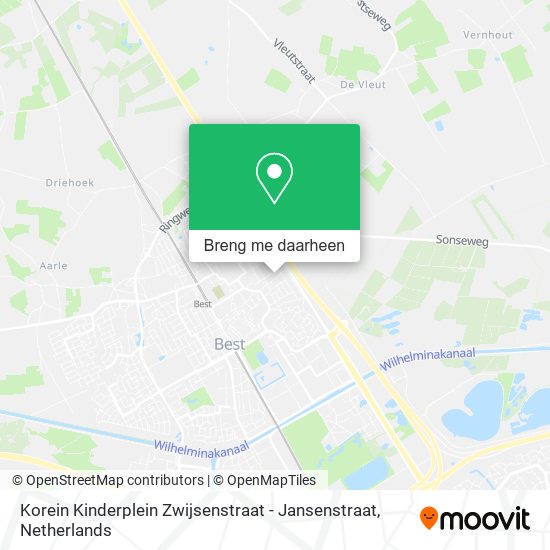 Korein Kinderplein Zwijsenstraat - Jansenstraat kaart