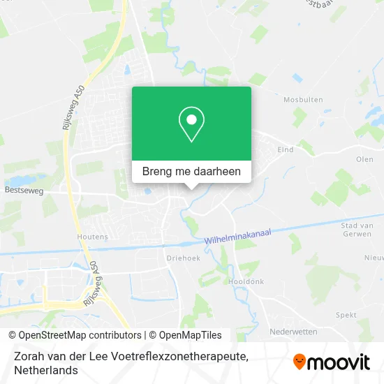 Zorah van der Lee Voetreflexzonetherapeute kaart