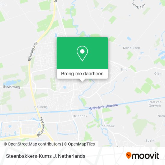 Steenbakkers-Kums J kaart