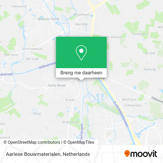 Aarlese Bouwmaterialen kaart