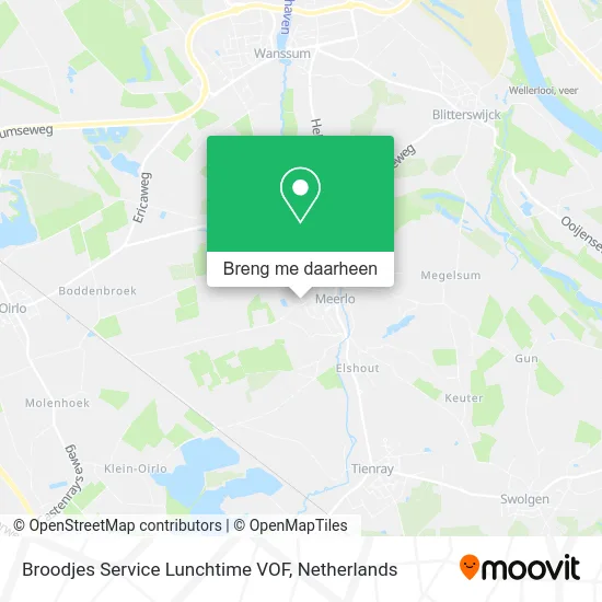 Broodjes Service Lunchtime VOF kaart