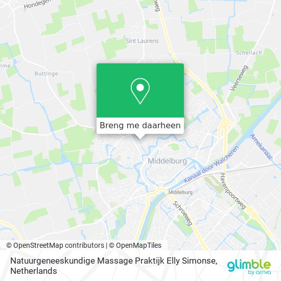 Natuurgeneeskundige Massage Praktijk Elly Simonse kaart