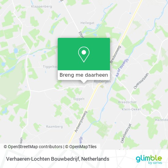 Verhaeren-Lochten Bouwbedrijf kaart