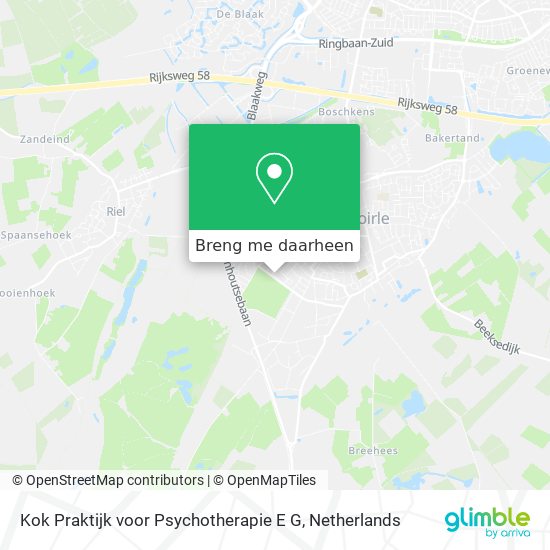 Kok Praktijk voor Psychotherapie E G kaart